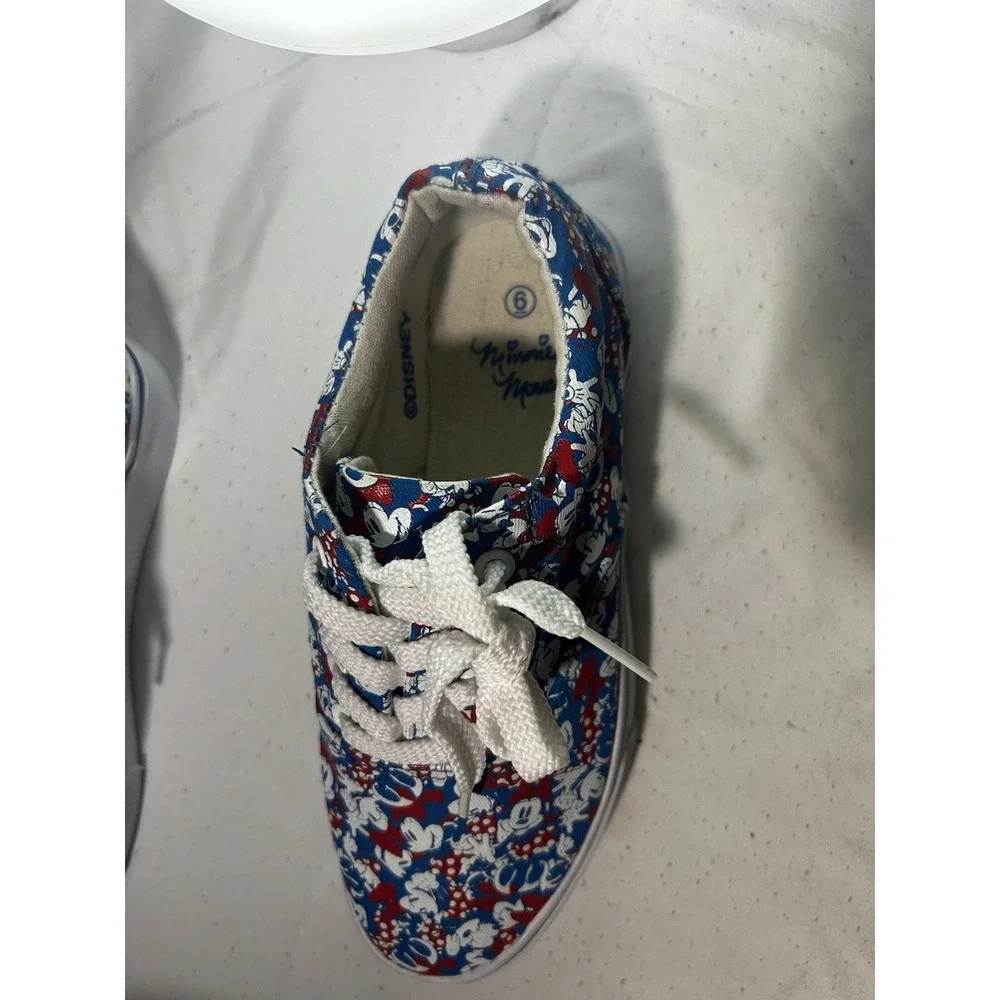 Disney Parks Style Minnie Mouse Sneakers Size 6 Mickey Shoes Excellent Condition